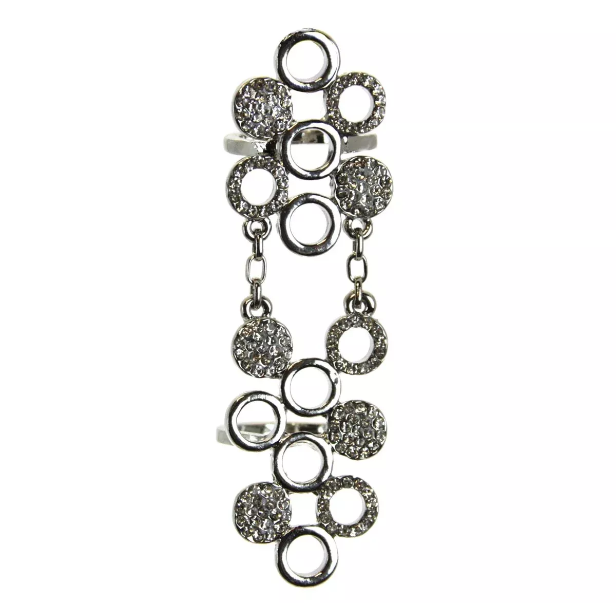 Armour Knuckle Round Cluster Ring Size 6