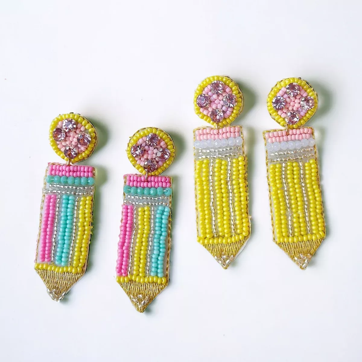 Beaded Pencil earrings~SALE