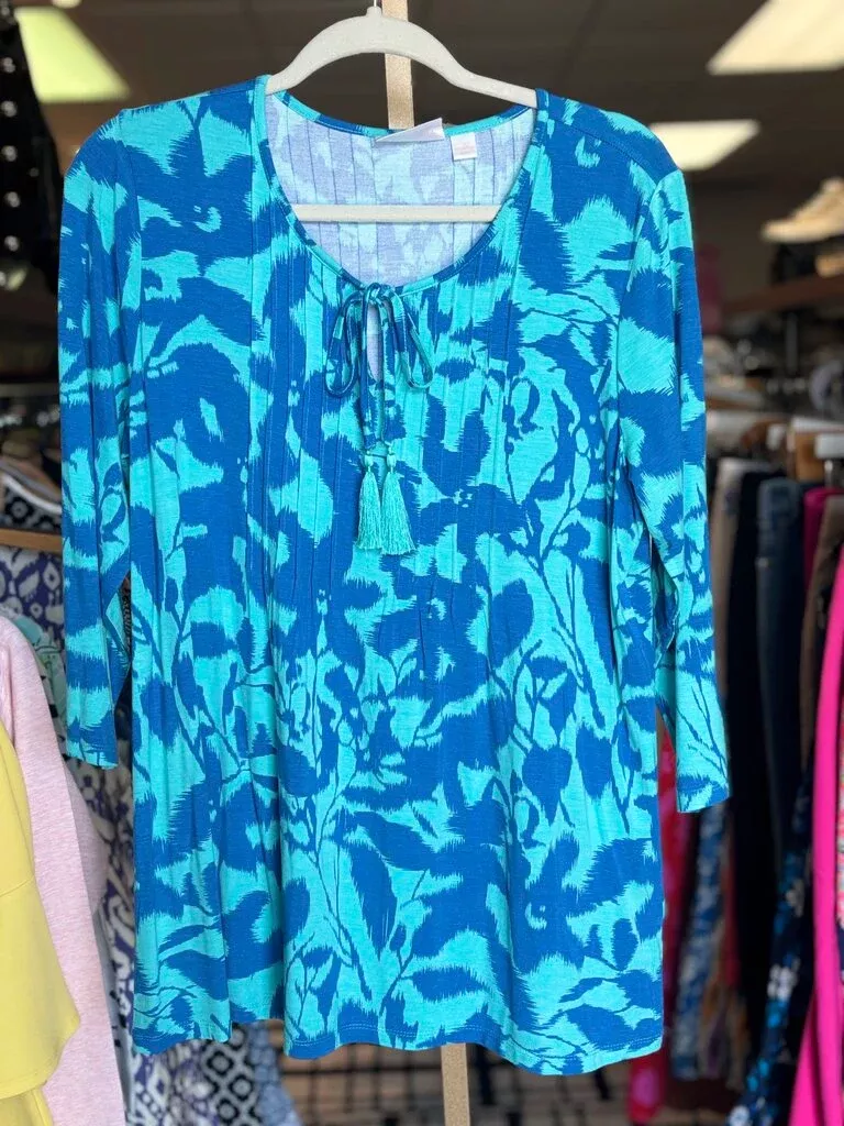 Belle by Kim Gravel - 3/4 Sleeve Printed Top