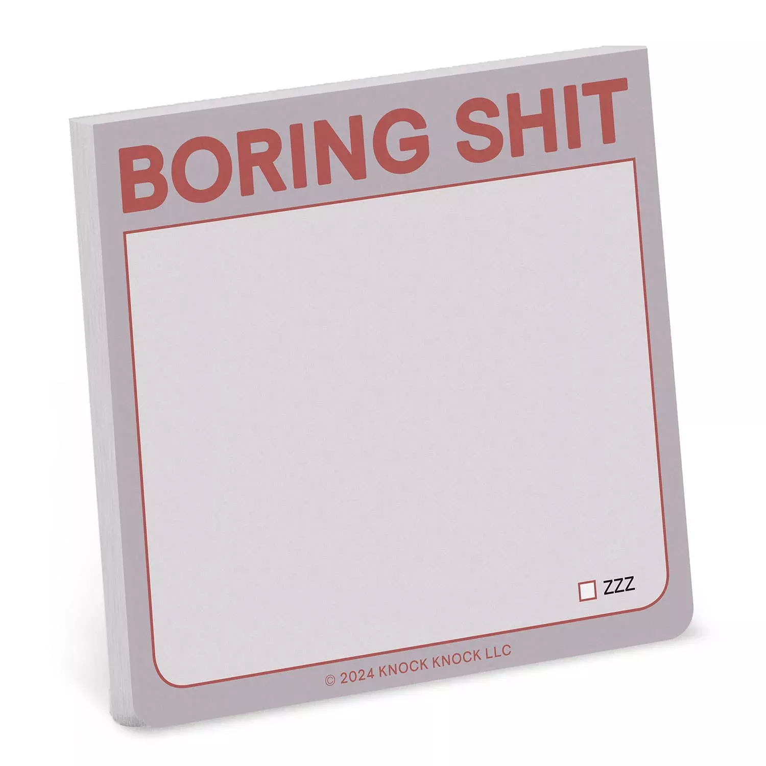 "Boring Shit" Sticky Note (Gray)