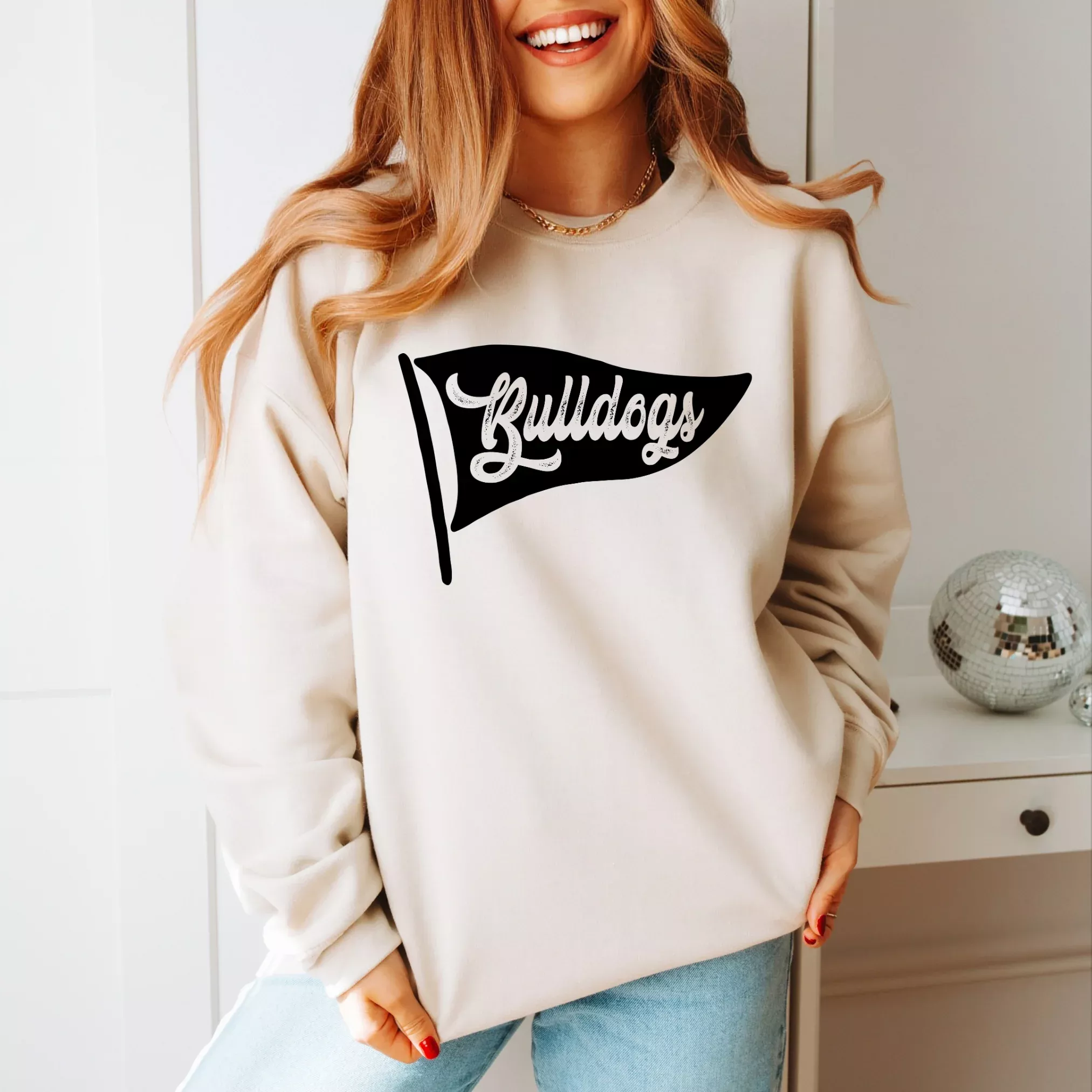 Bulldogs Pennant Team Sports Sweatshirt