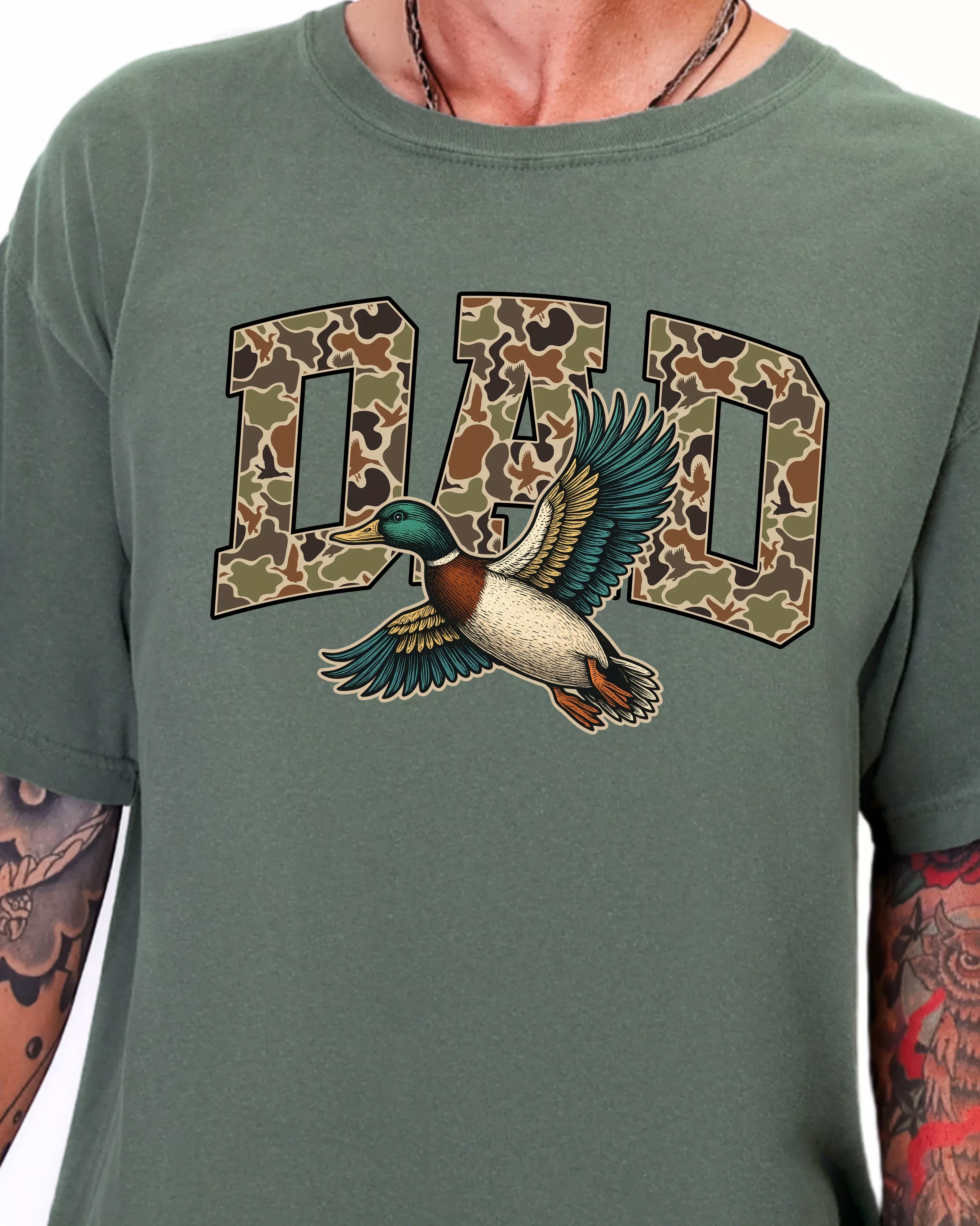 Camo Duck Dad Shirt | Duck Hunting Father’s Day Gift | Outdoorsman Dad Tee | Hunting Dad Shirt
