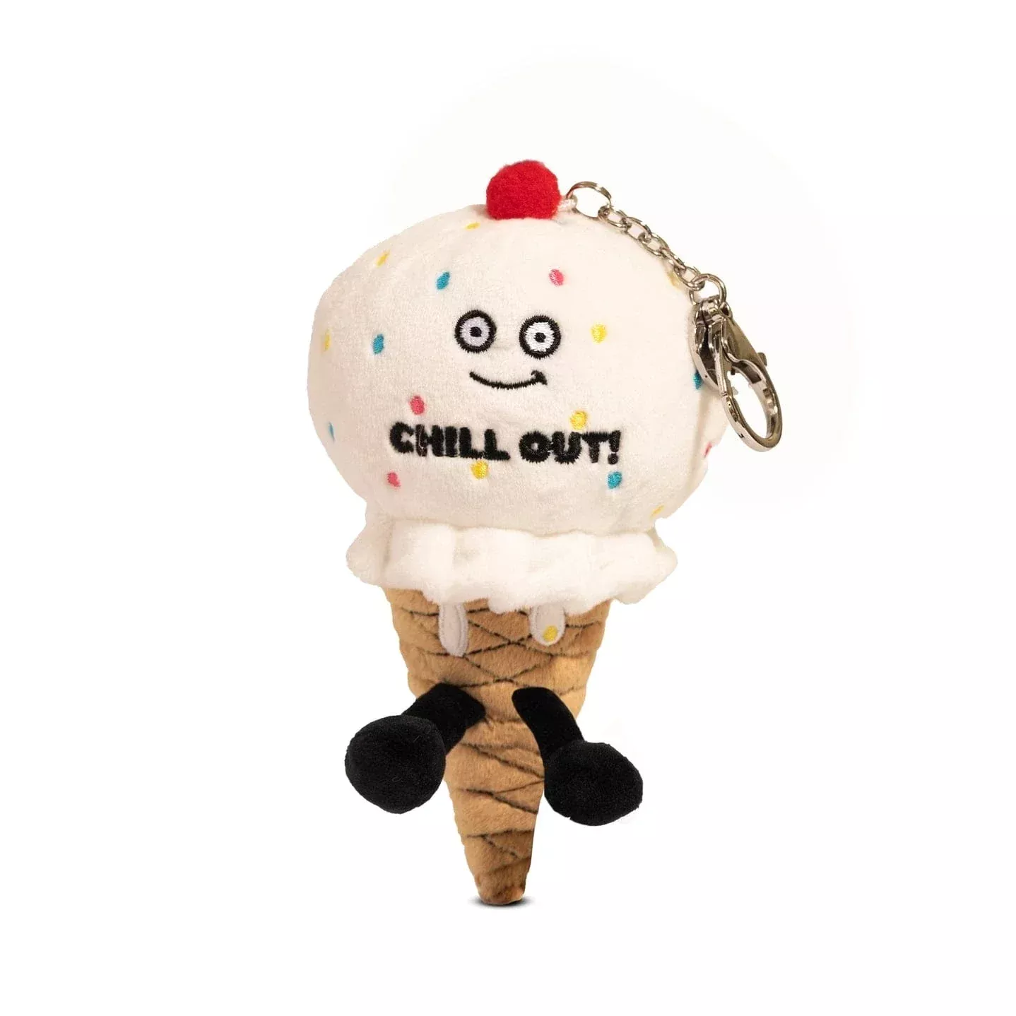 "Chill Out" Ice Cream Cone Plush Bag Charm