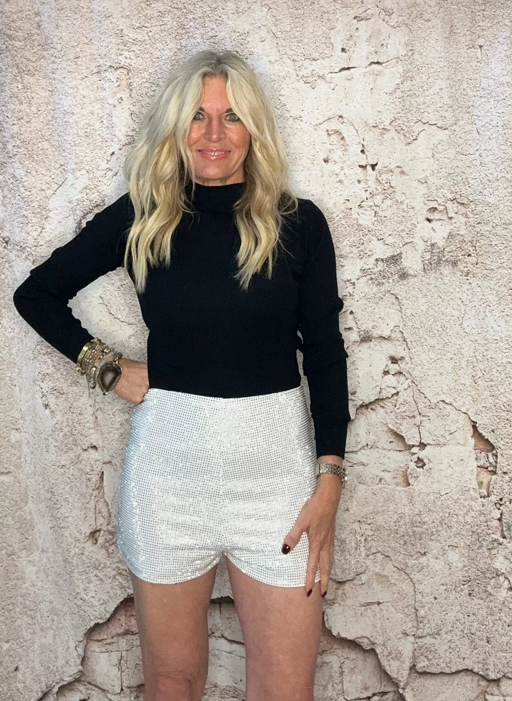 Crystal Studded Shorts