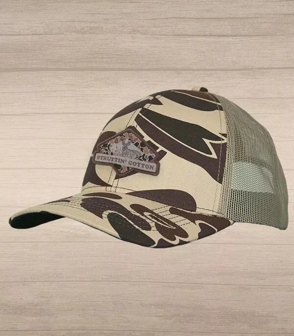 Diamond Buck Patch Snap Back Trucker – New School Camo
