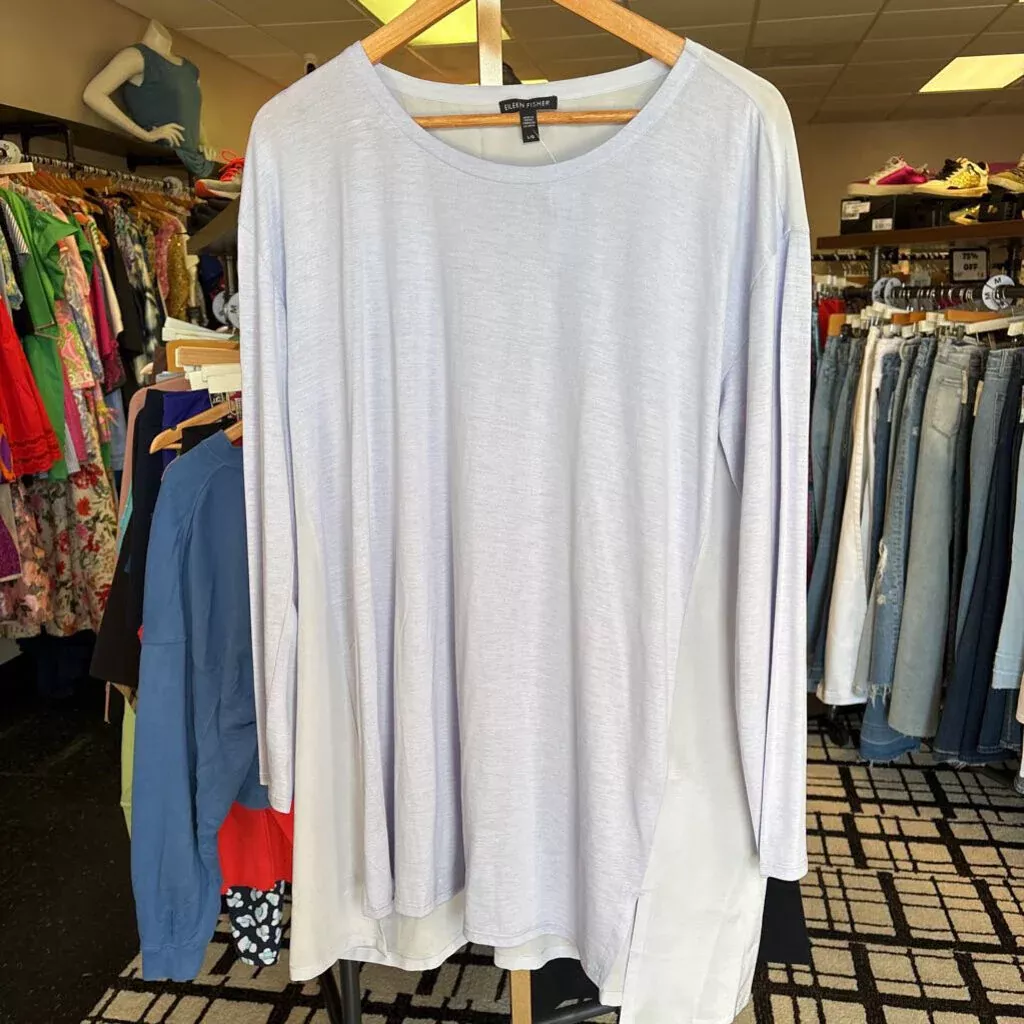 Eileen Fisher - Silk Cotton Tunic LS - Blue