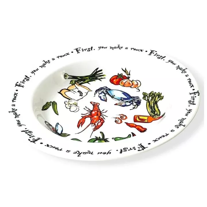 "First You Make a Roux" Serving Bowl 10.5"X1.875"