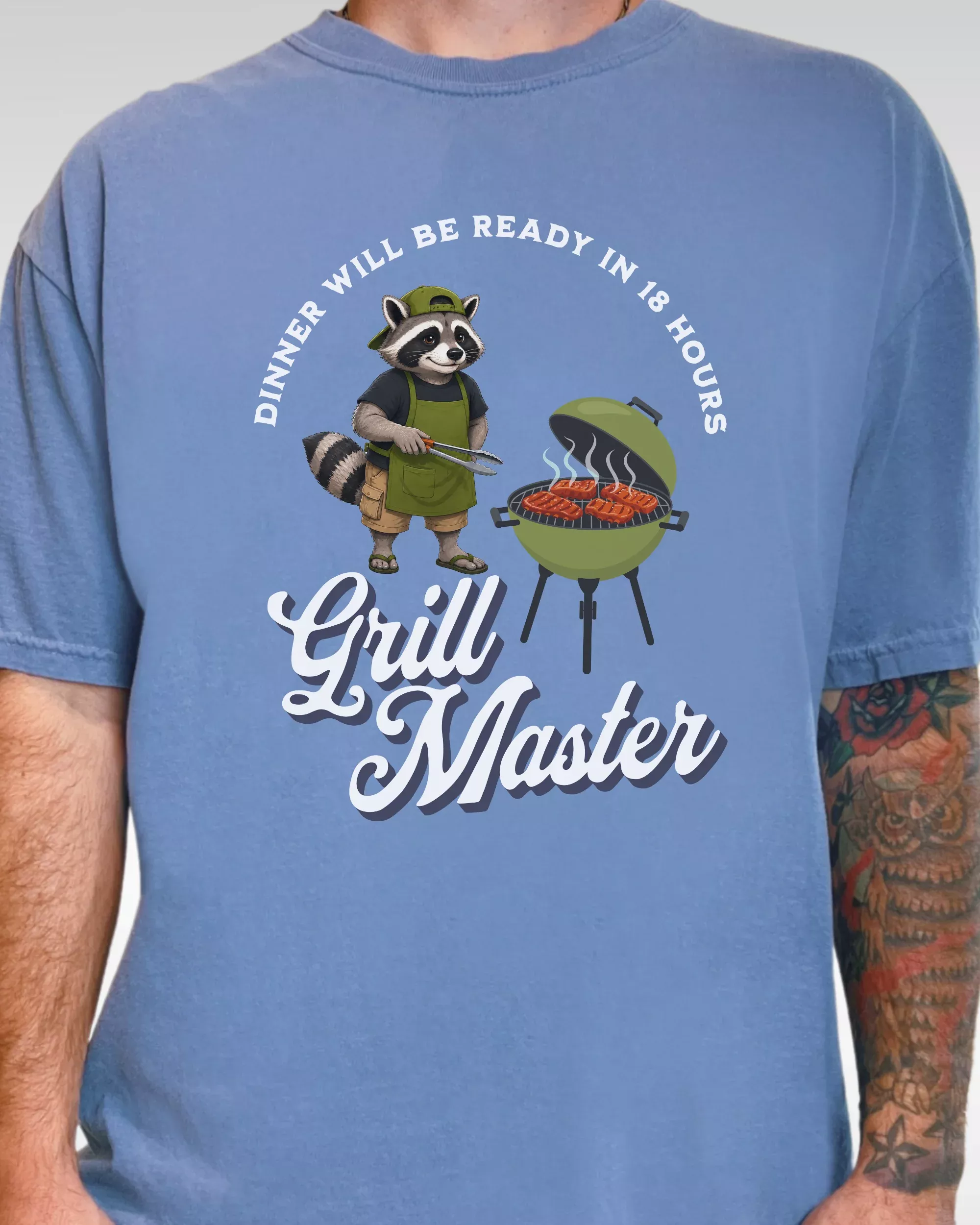 Grill Master Raccoon Shirt, Funny BBQ Dad Shirt, Comfort Colors Father’s Day Tee, Grill Dad Shirt, Cookout Gift for Dad