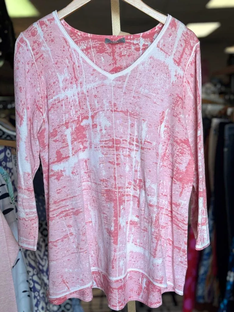 Habitat - Pink & White Printed Top