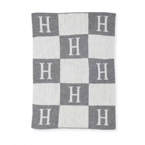 "The Hermes" Initial And Block Monogrammed Butterscotch Blankees
