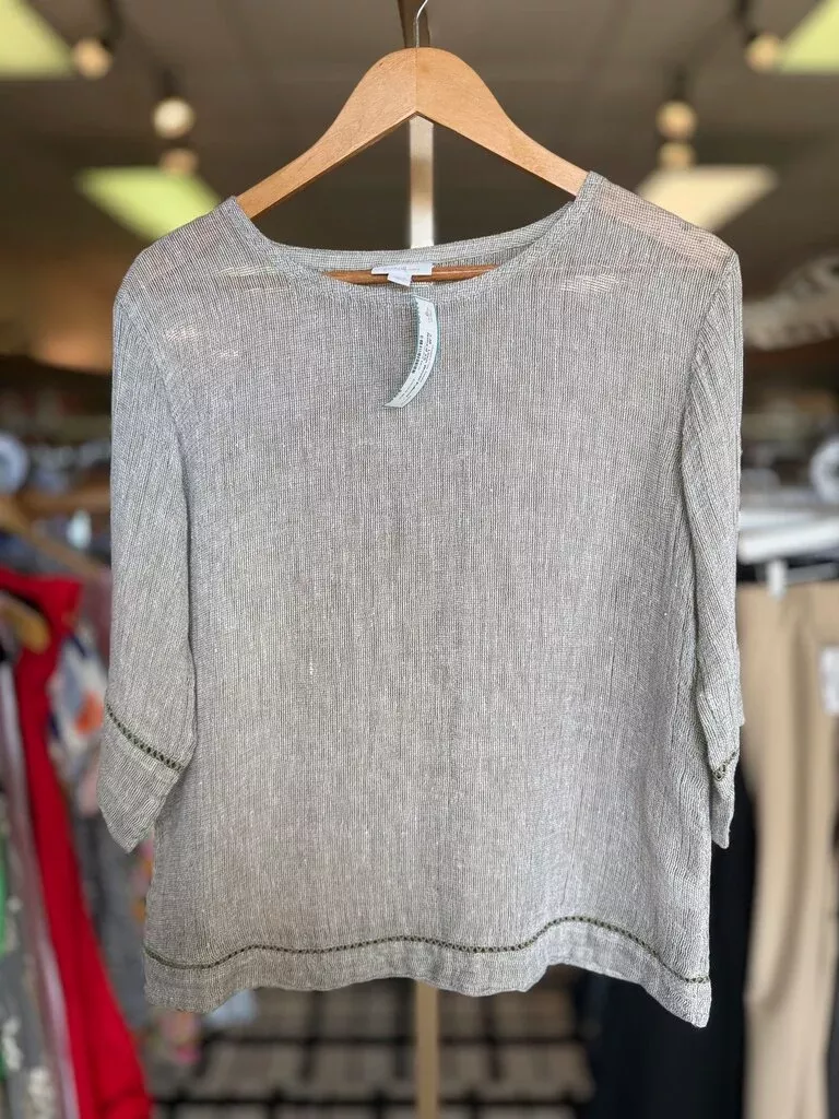 J.Jill - Linen Woven Pullover - Natural
