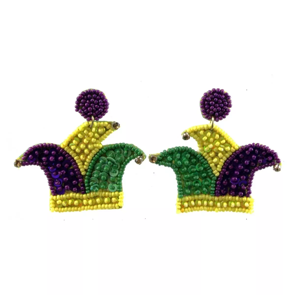 Jester Hat Earrings Mardi Gras