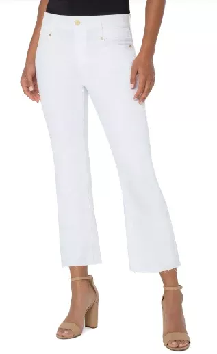 Liverpool The Gia Gilder Crop Flare Bright White