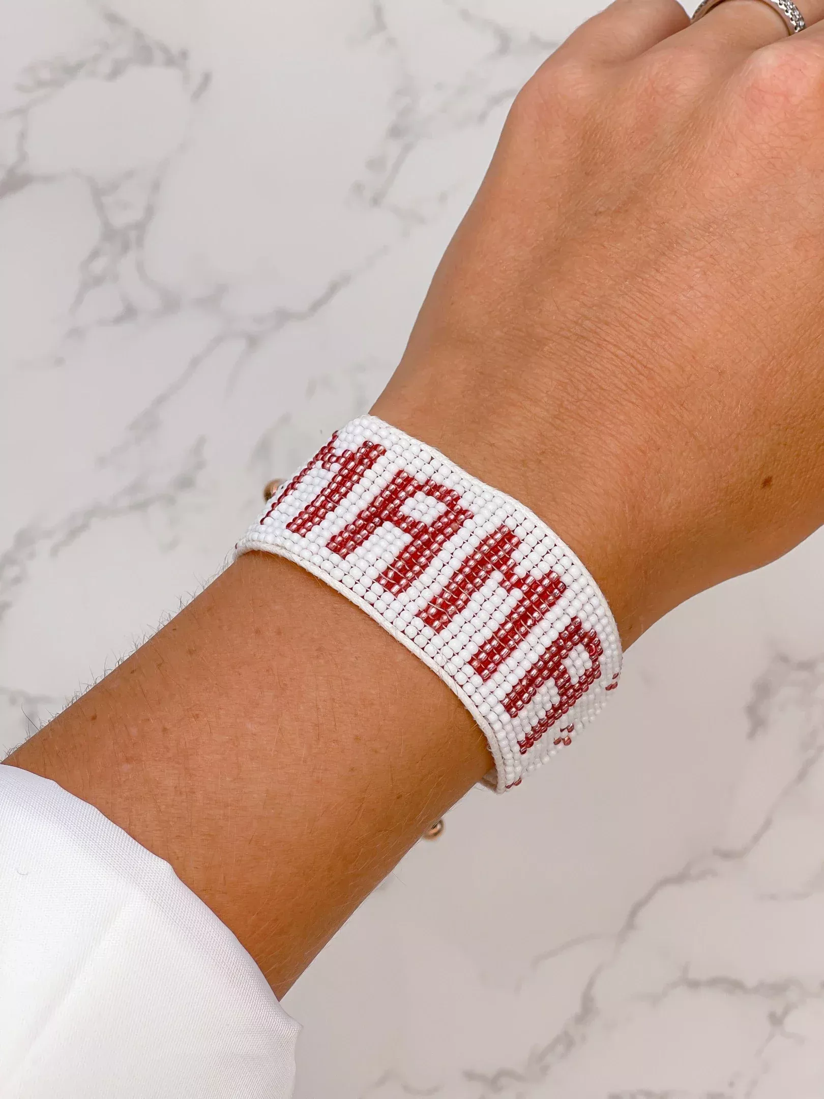 'Mama' Beaded Adjustable Bracelet