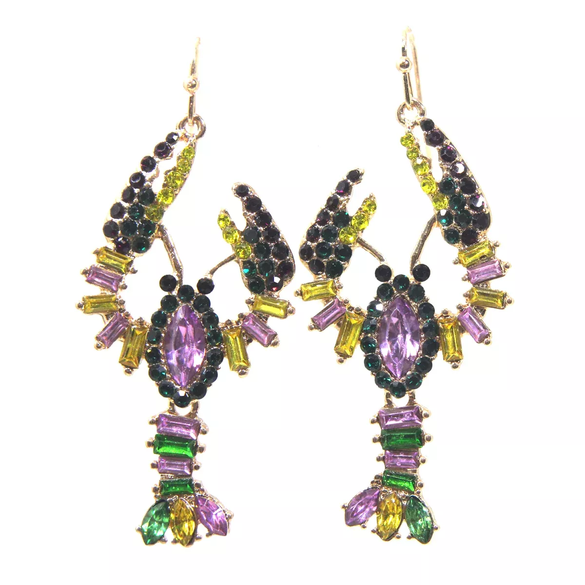Mardi Gras Crawfish Earrings