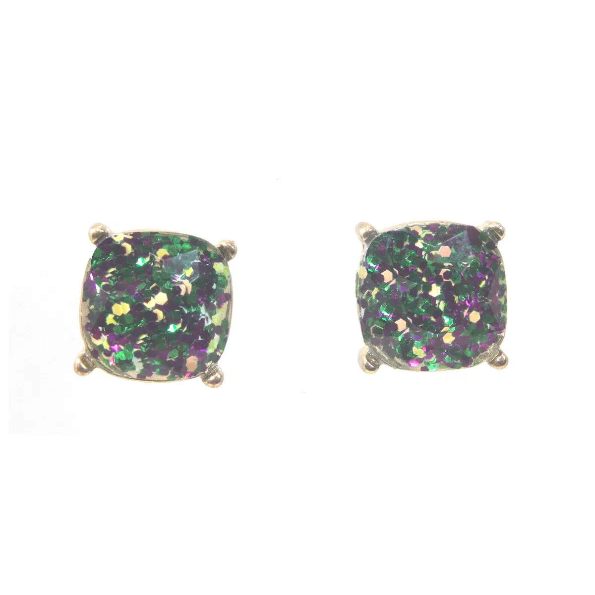 Mardi Gras Stud Earrings 2 Sizes