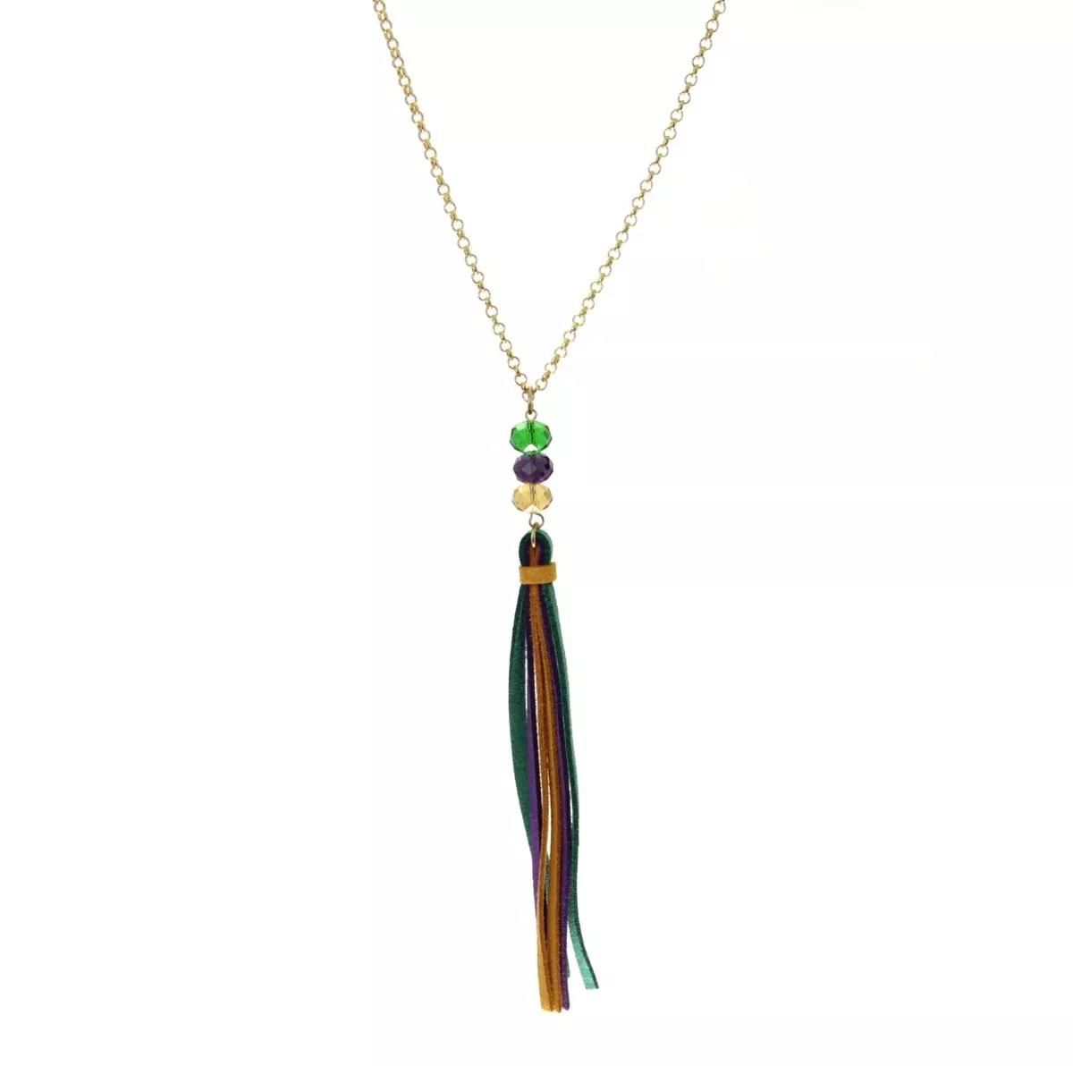 Mardi Gras Tassel Necklace