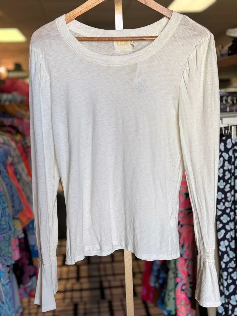 Nation LS Knit Top - Cream