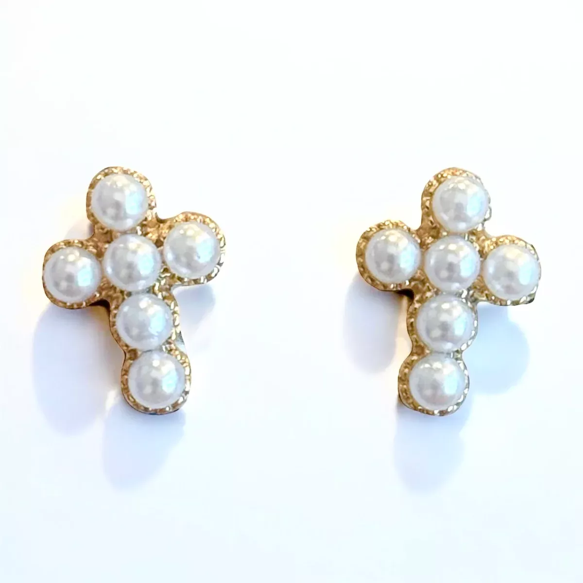 Pearl Cross Studs