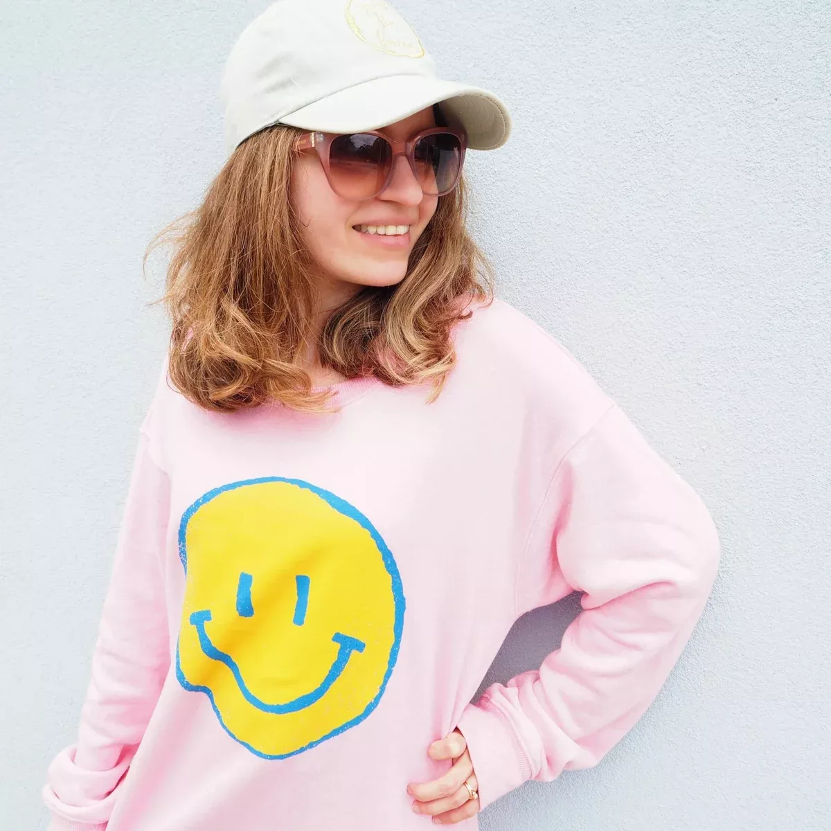 Smiley Ultra Soft Fleece Lined Sweatshirt