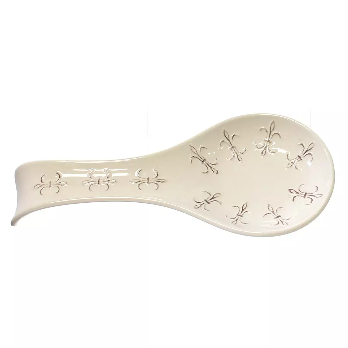 Spoon Rest Fleur De Lis White