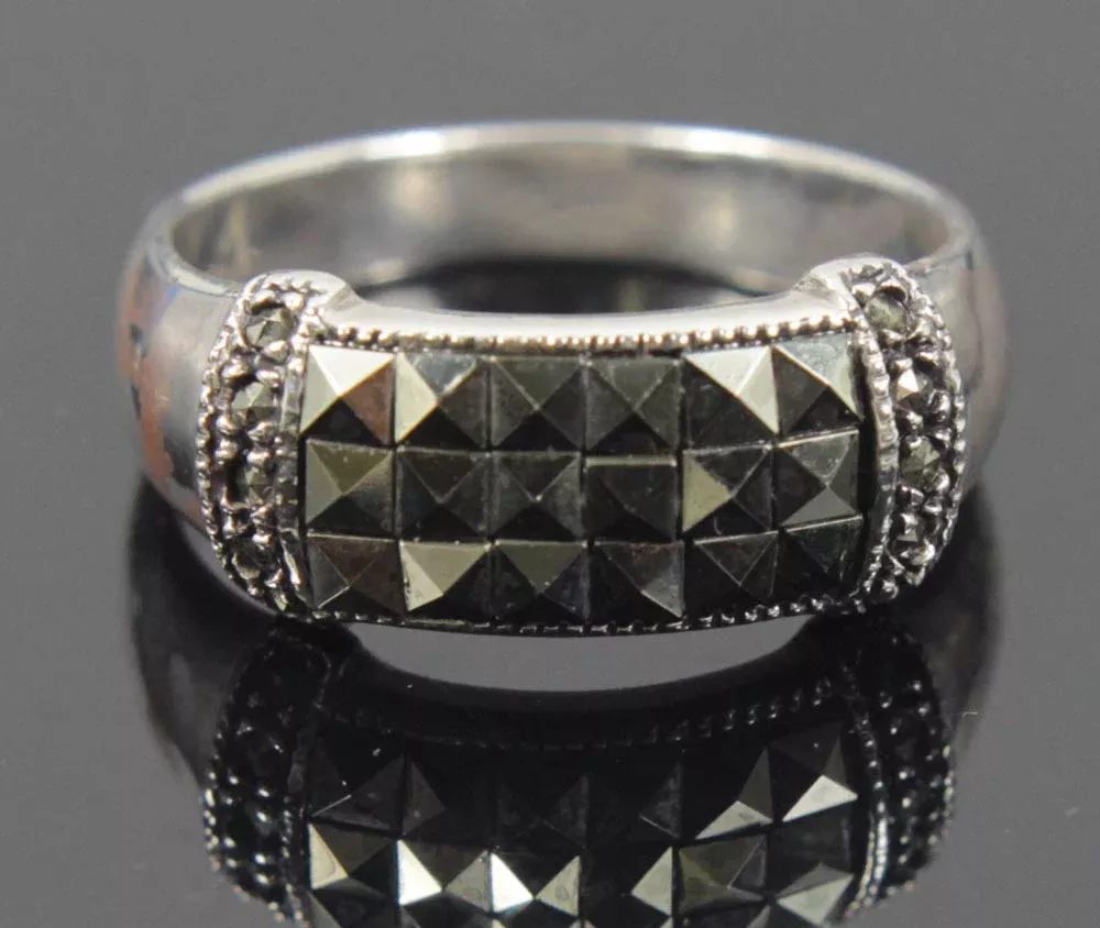 Sterling Silver Marcasite Size 9
