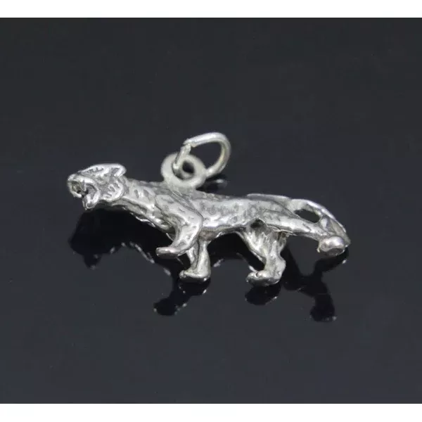 Tiger Charm Sterling Silver