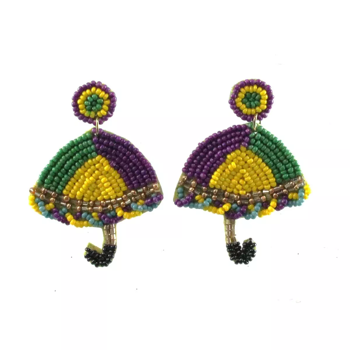 Umbrella Earrings Mardi Gras