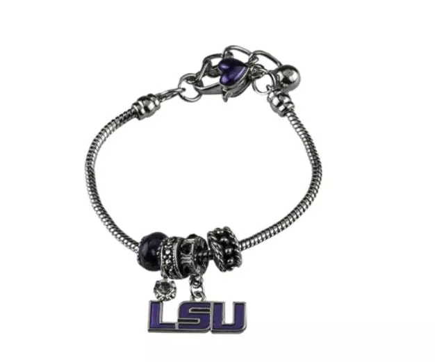 University of Louisiana State - LSU Tigers- Logo Charm Bracelet
