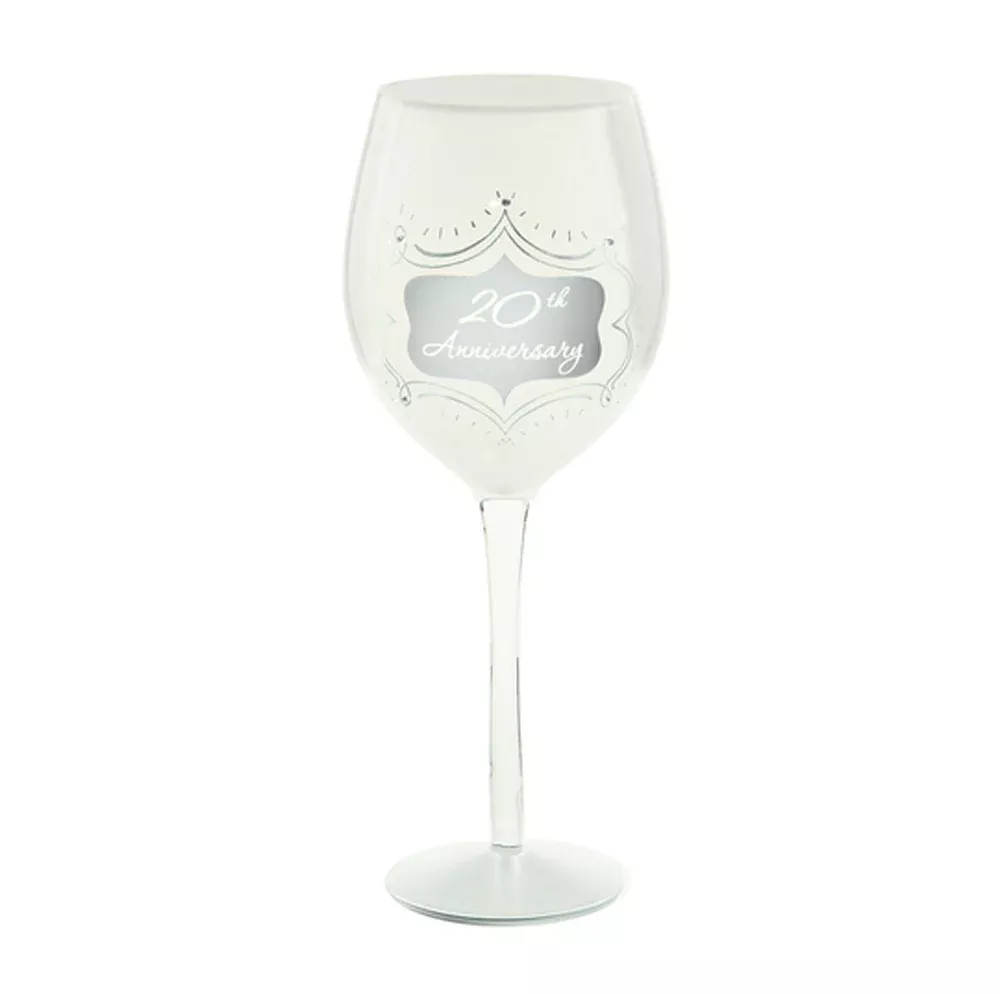 Wine Glass 20th Anniversary
