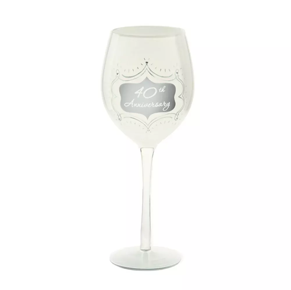 Wine Glass 40th Anniversary