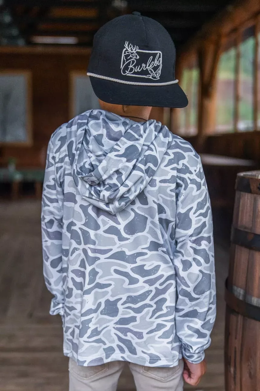 Youth Performance Hoodie – White Camo