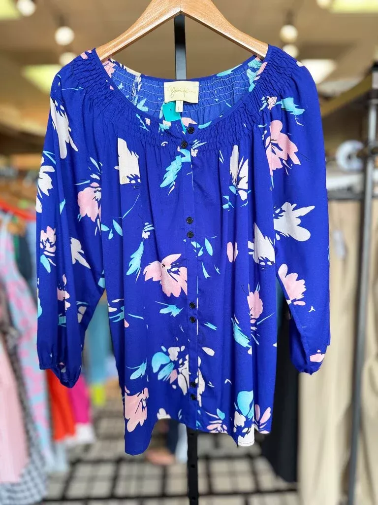 Yumi Kim - Floral Top - Blue