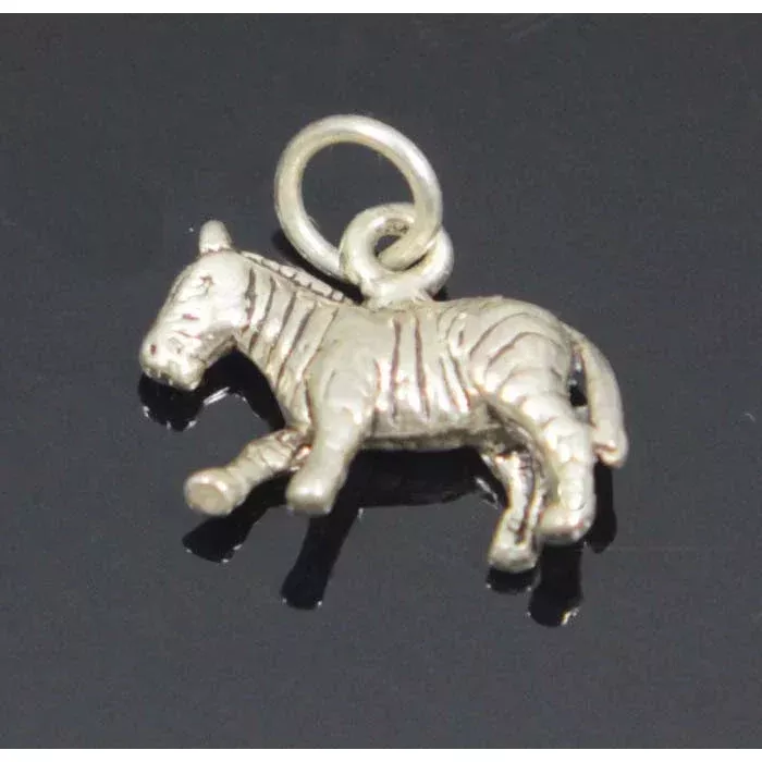 Zebra Charm, Sterling Silver
