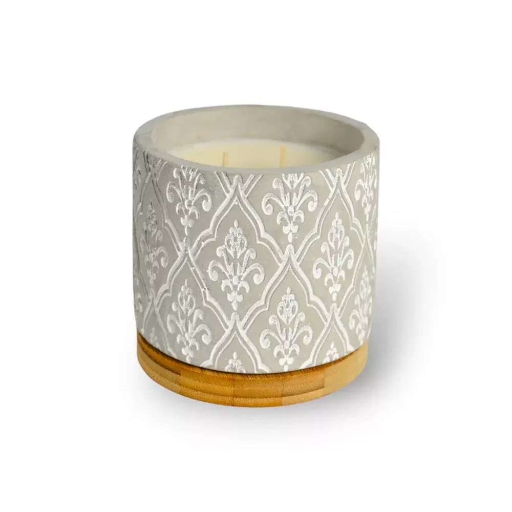 Zydeco Amber - Damask Stone Candle 16oz